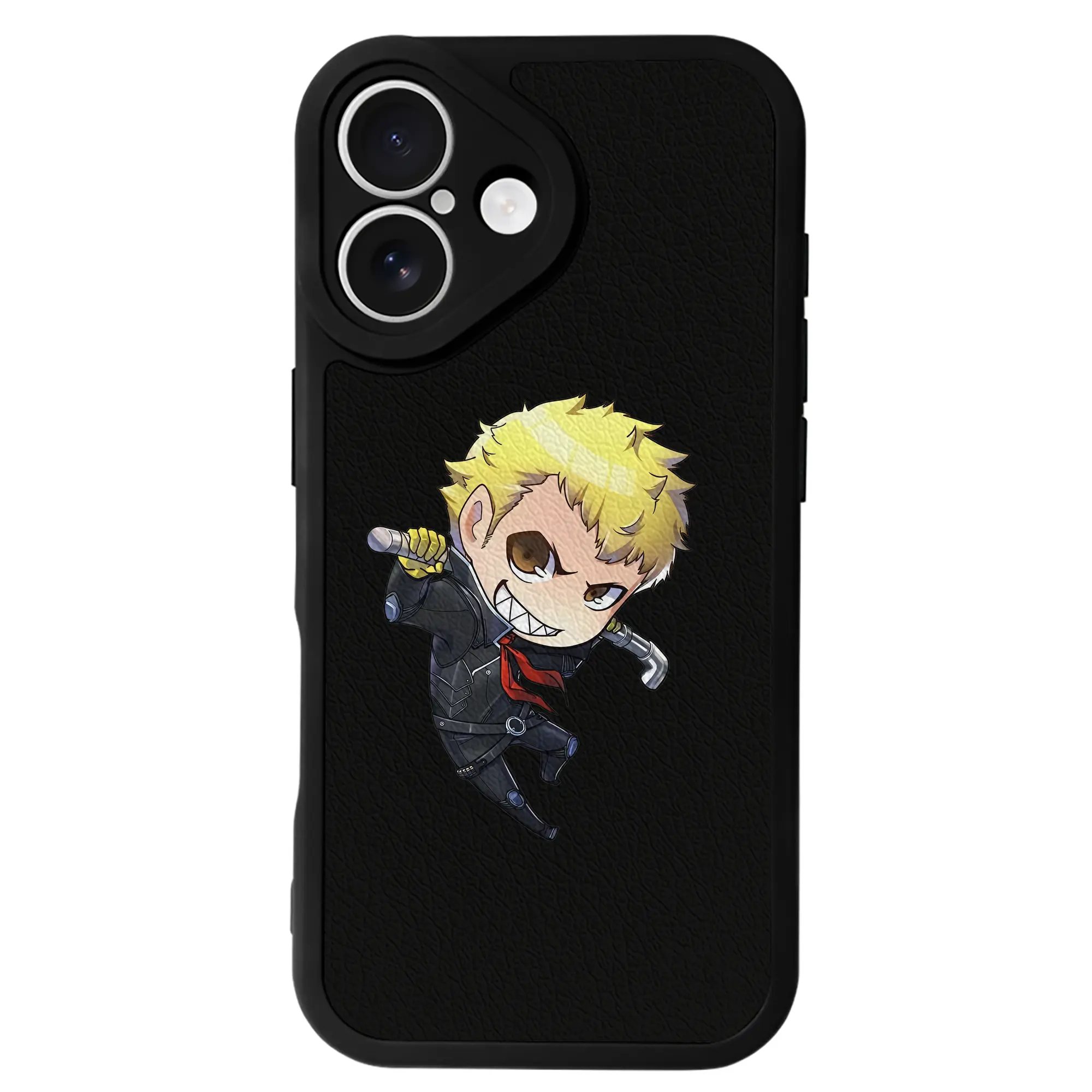 ペルソナ グッズ,坂本竜司 - IPhone 16シリーズ対応 ・ シリコンスマホケース ・ レザー調 ・ 高精度フィット ・ 耐衝撃 ・ ワイヤレス充電対応 ・ 精密カット